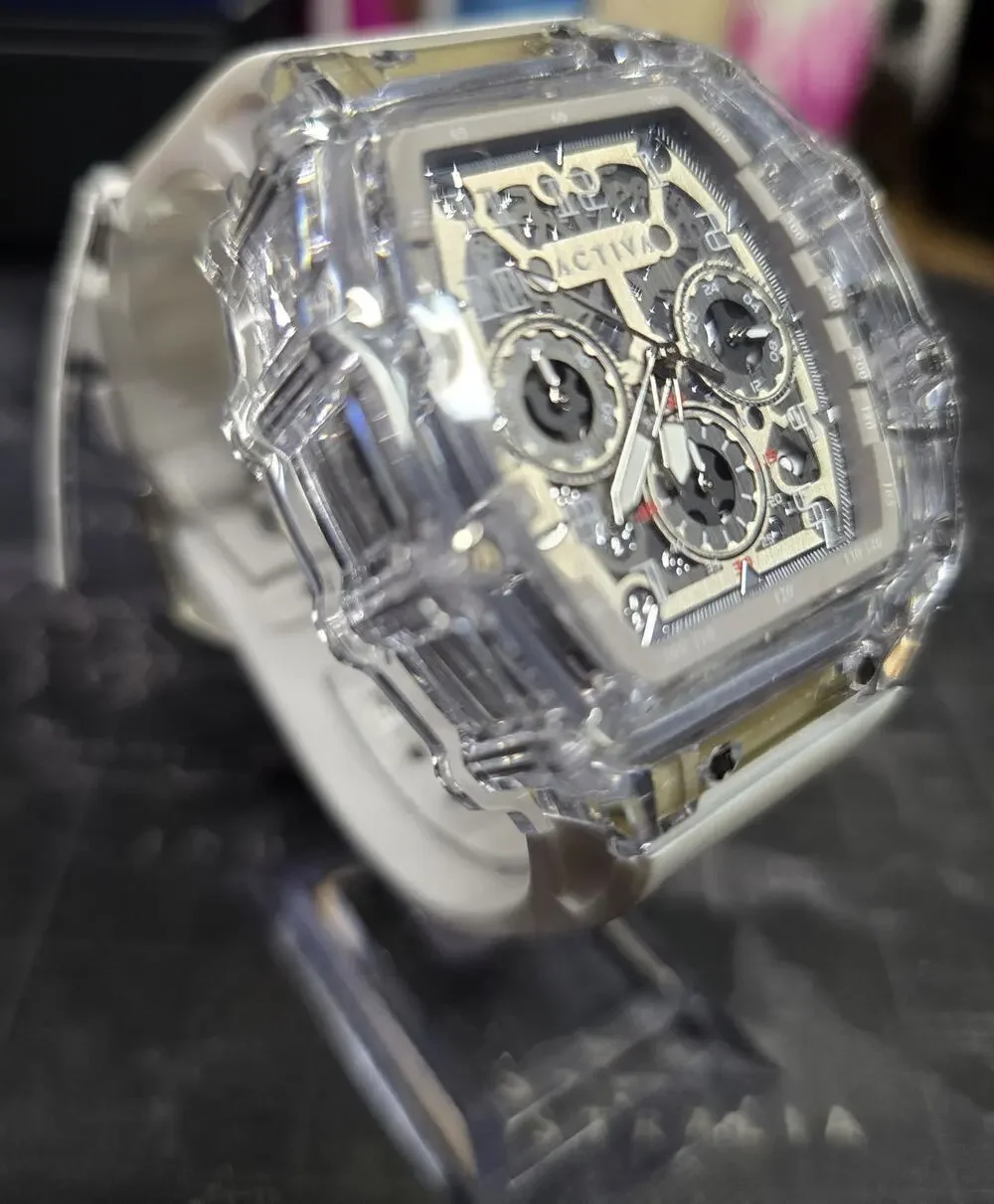 Activa Fury X Invicta ACW2305-004 Men's 44.3mm Skeleton Watch White NWT (28)